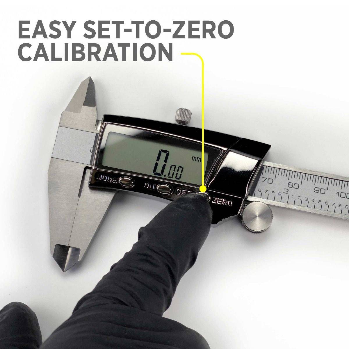 Digital Fractional Caliper with Extra-Large LCD Screen, 3 Mode Display, 6-Inches