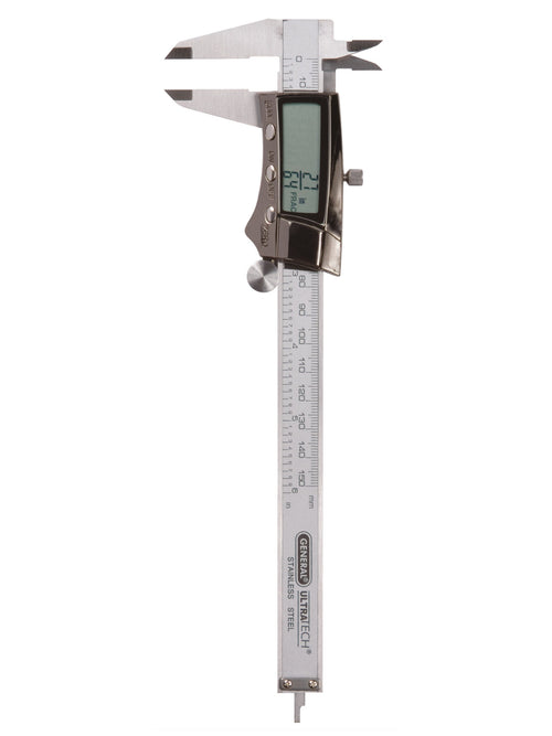 Digital Fractional Caliper with Extra-Large LCD Screen, 3 Mode Display, 6-Inches