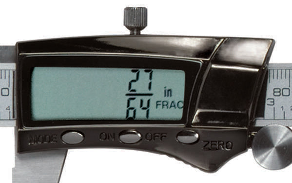 Digital Fractional Caliper with Extra-Large LCD Screen, 3 Mode Display, 6-Inches
