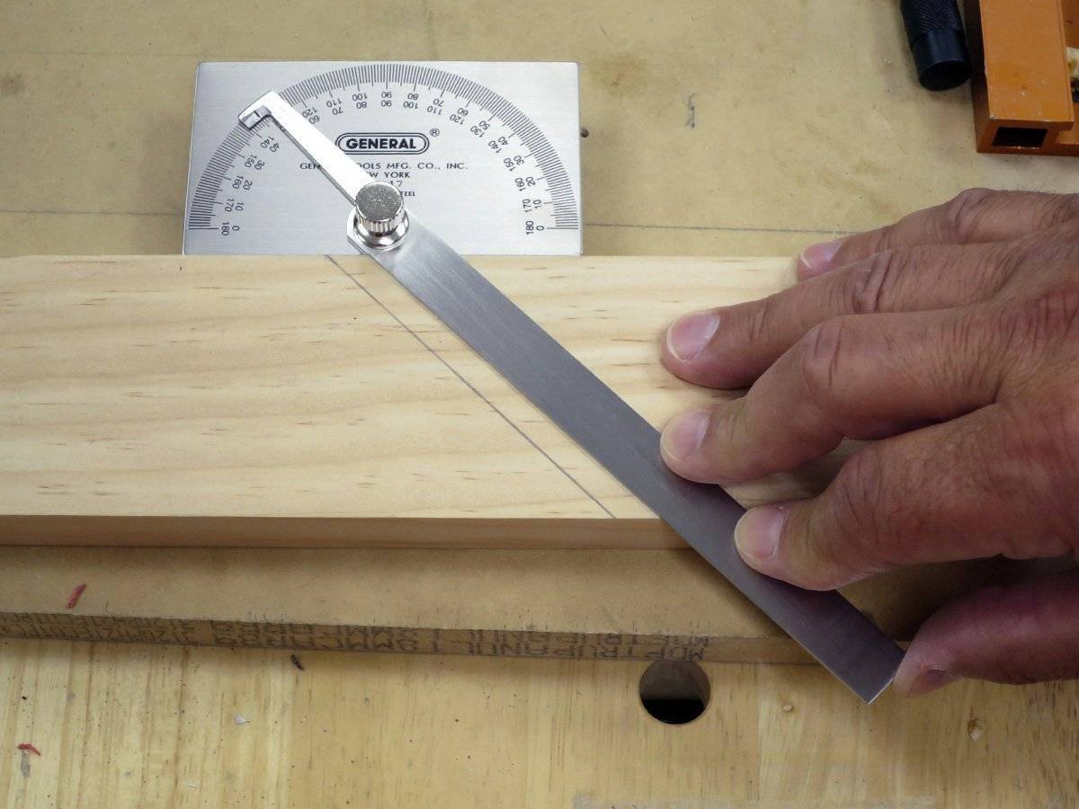 ANGLE-IZER® Square Head Stainless Steel Angle Protractor, 0 to 180 Degrees, 6-Inch Arm