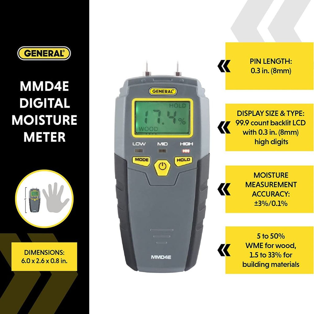 Pin-Type LCD Moisture Meter