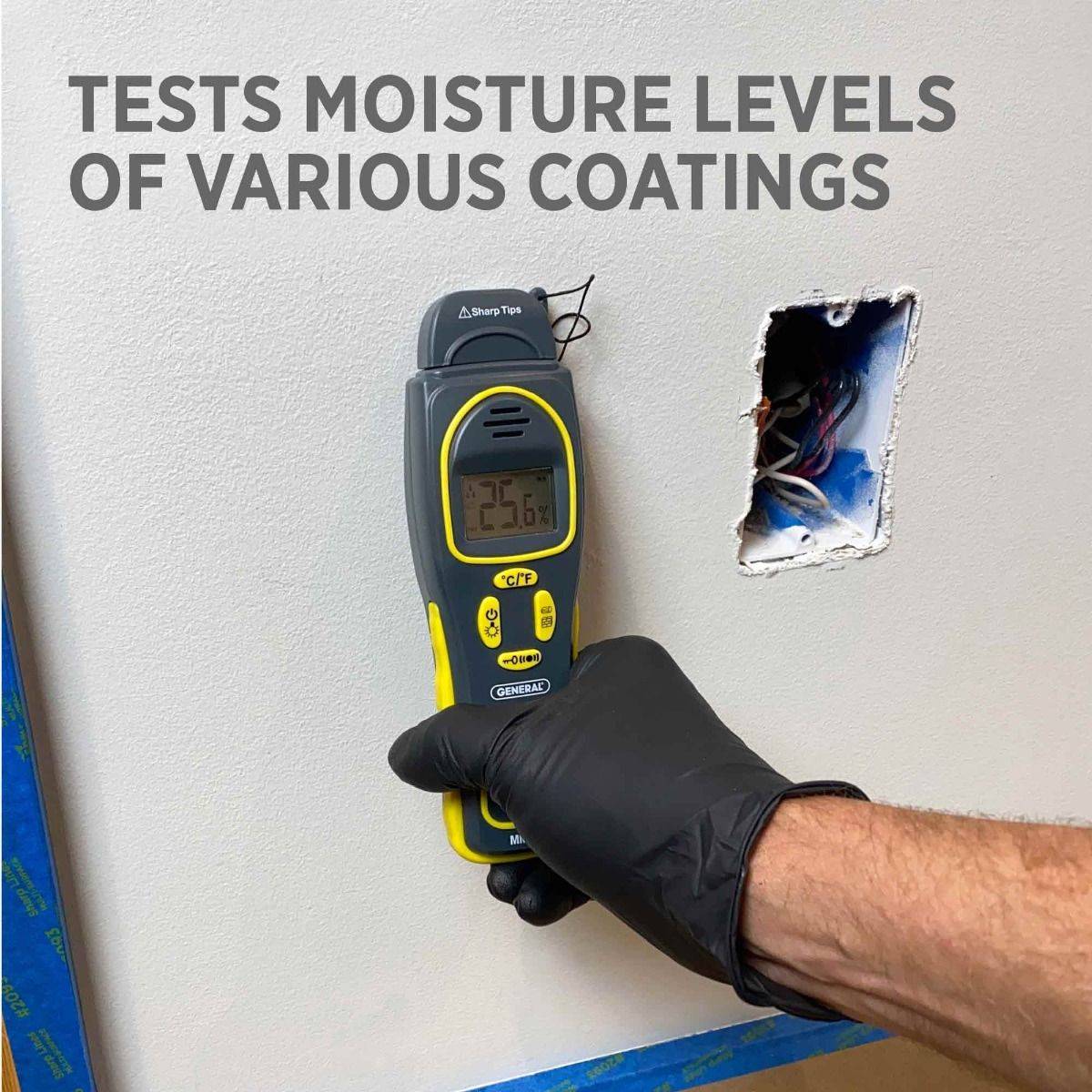 Pin/Pinless Moisture Meter with Temperature and Humidity