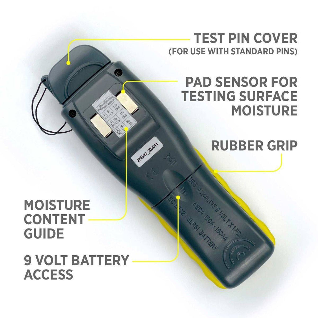 Pin/Pinless Moisture Meter with Temperature and Humidity