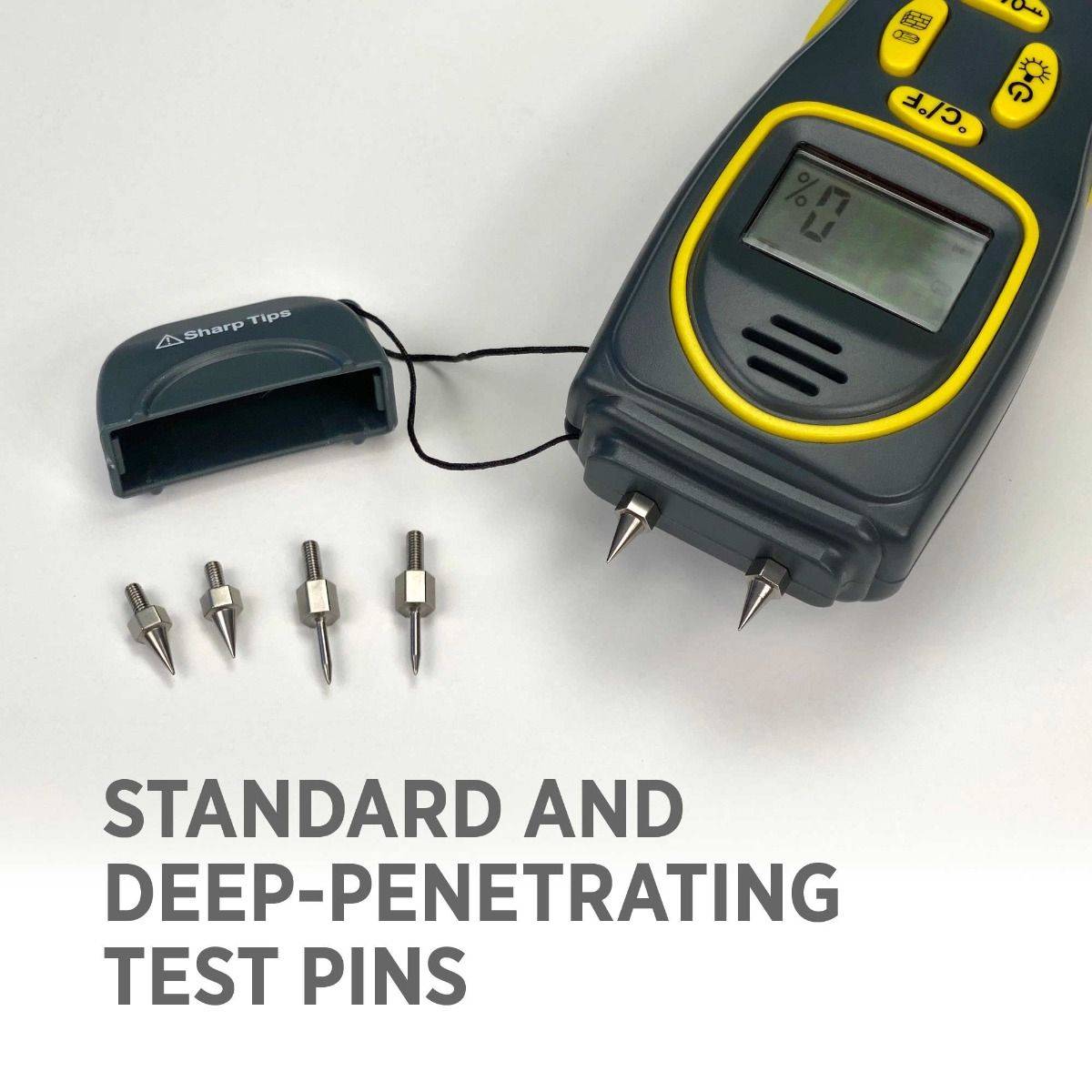 Pin/Pinless Moisture Meter with Temperature and Humidity