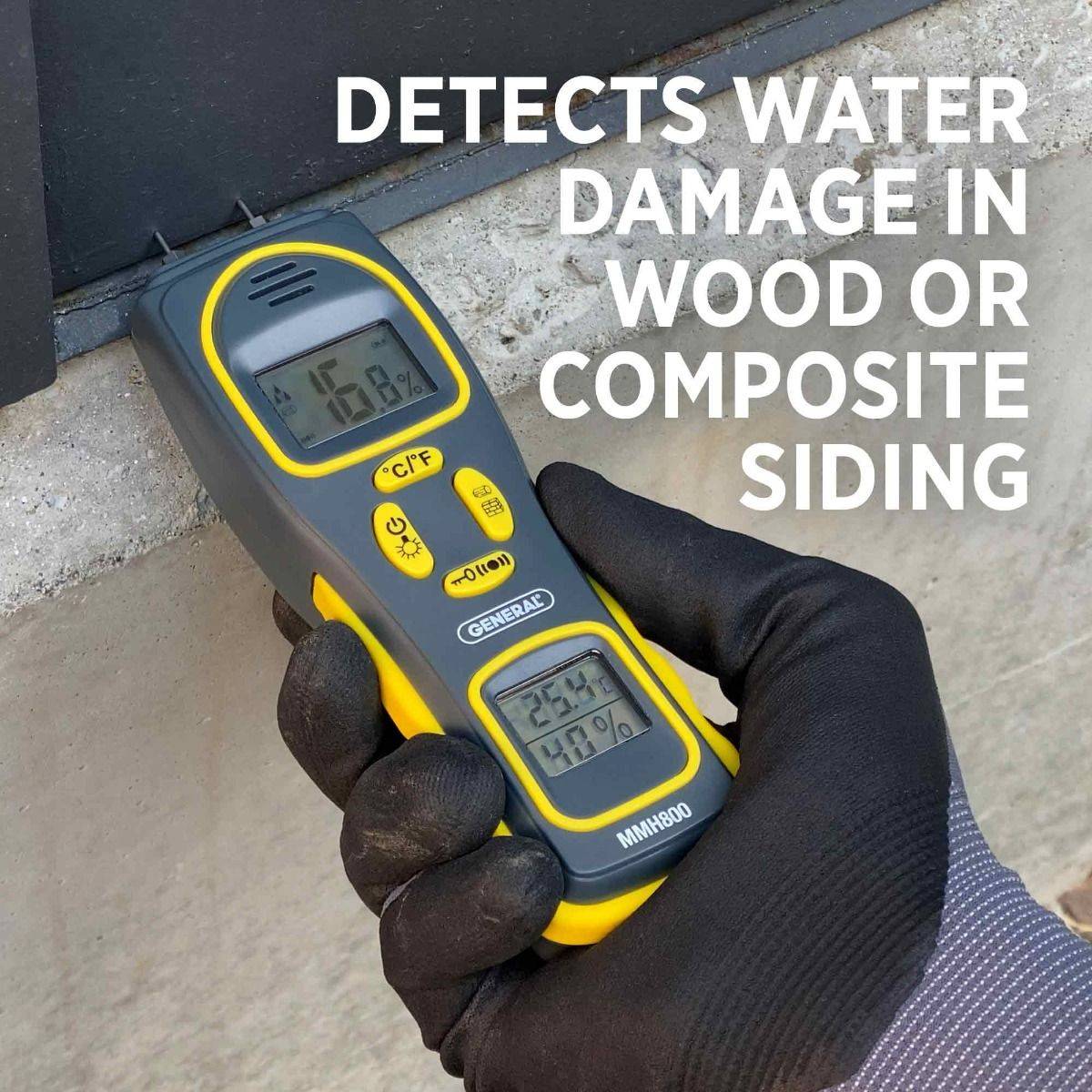 Pin/Pinless Moisture Meter with Temperature and Humidity
