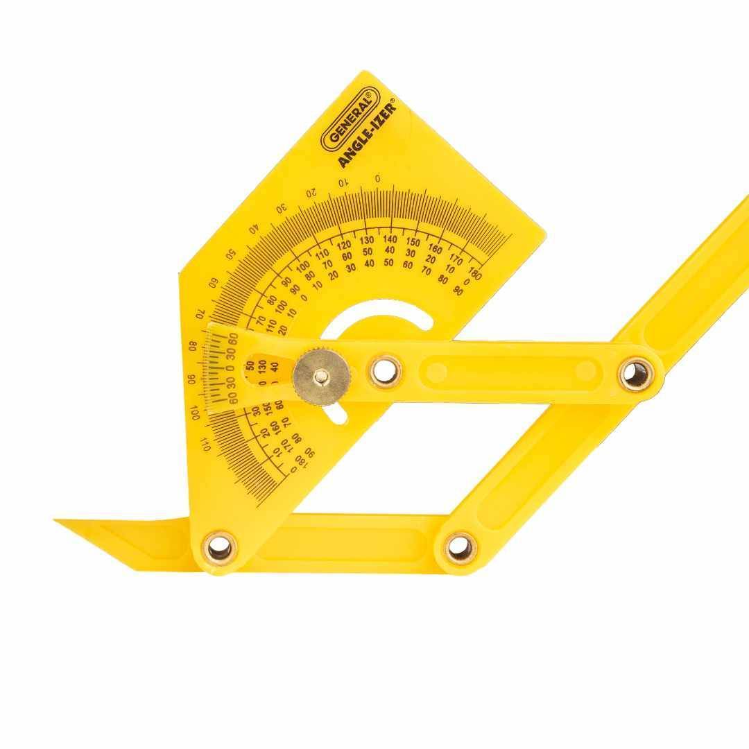 0° to 180° Inside General Tools 29 Plastic Protractor and Angle Finder Outside Sloped Angles 