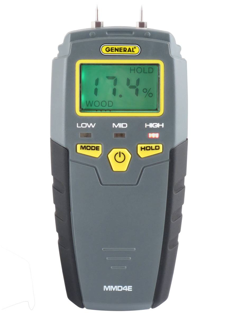 General Tools MMD4E Digital Moisture Meter Water Leak Detector Moisture Tester 