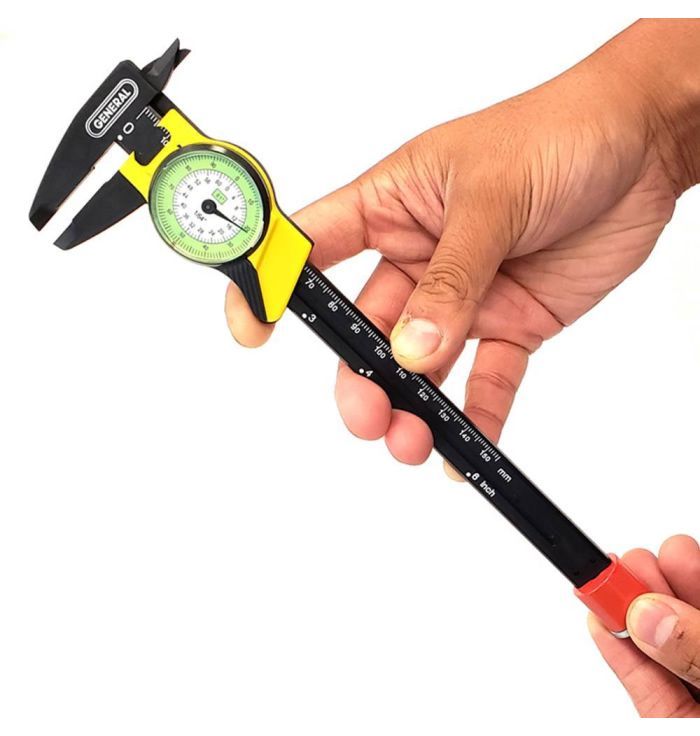 6 In. Plastic Dial Caliper with Inches Readout