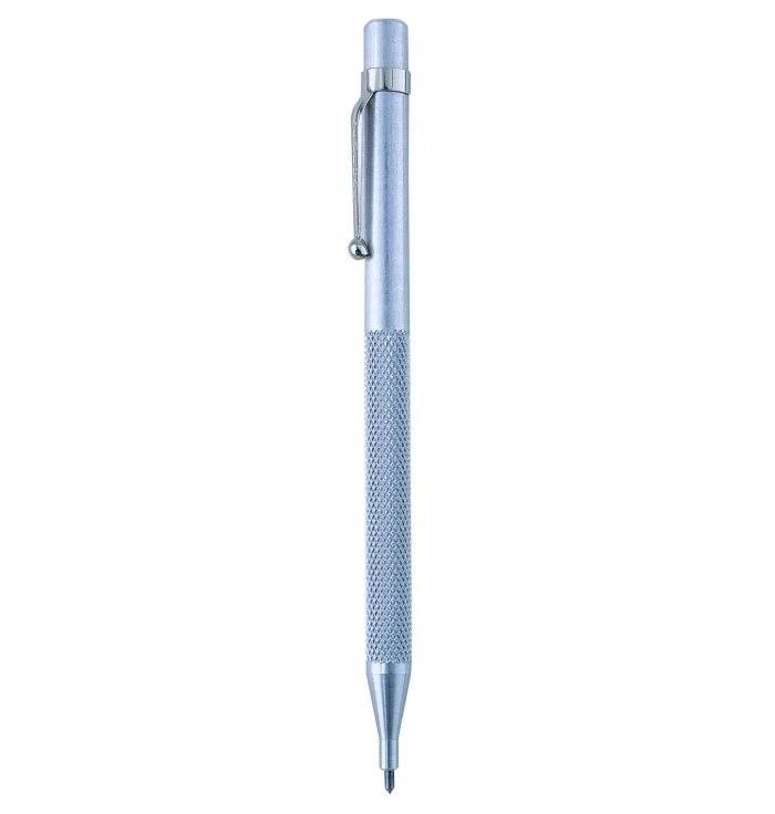 Tungsten Carbide Tipped Scribe Pen - Silver Hexagon Body For Marking Metal, Glass, And Hard Materials