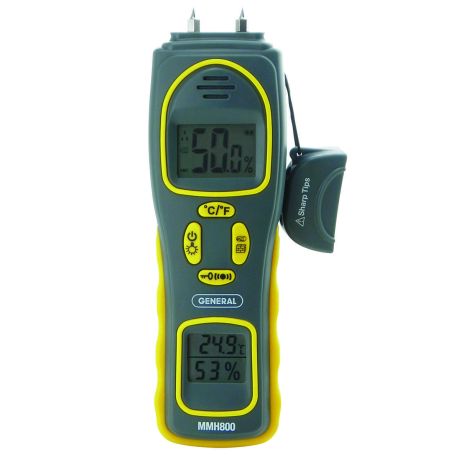 Pin Pinless Deep Sensing Moisture Meter with Spherical Sensor and Remote Probe